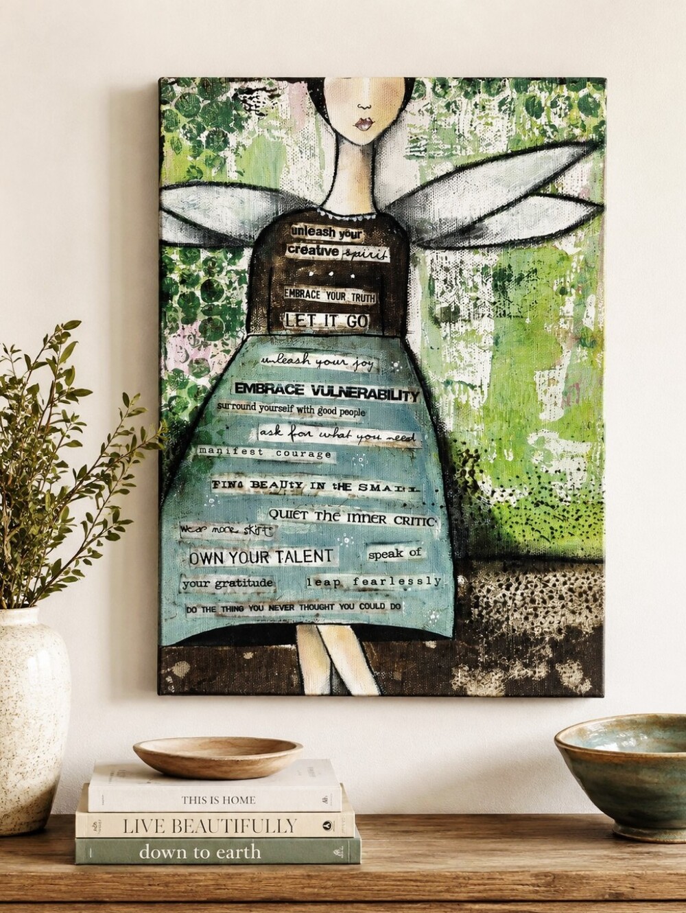 Kelly Rae Roberts Inspirational Fairy Angel Canvas Wall Art